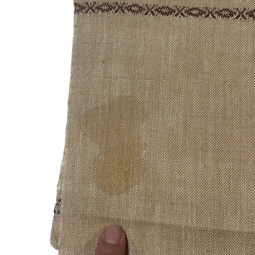 Vintage Helen‎ Lighthall Hand Woven Linen Napkins Set of 6 Beige Brown 18x13